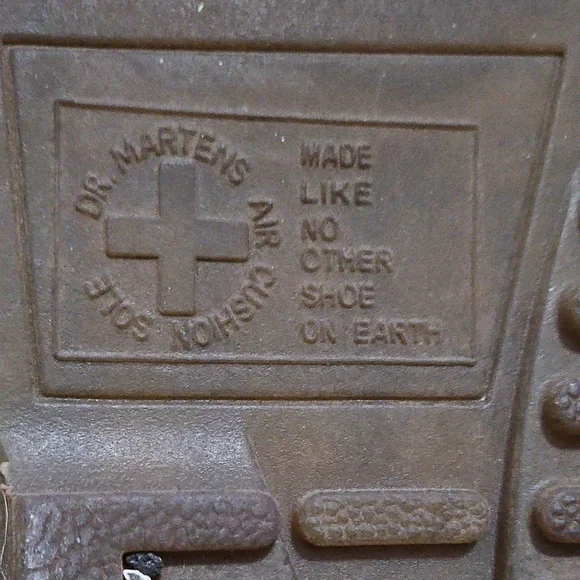 **Vintage** Dr. Martens Brown Leather Floral Design Sandals - Picture 4 of 6